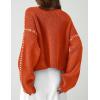 imagePRETTYGARDEN Womens Chunky Knit Sweaters 2025 Fall Long Sleeve Mock Neck Oversized Pullover Tops Winter Fashion ClothesRust Red