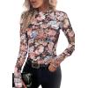 imagePRETTYGARDEN Womens Mesh Floral Blouses 2025 Fall Clothes Long Sleeve Going Out Tops Fitted Shirts Date Night OutfitFloral Black Blue