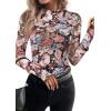 imagePRETTYGARDEN Womens Mesh Floral Blouses 2025 Fall Clothes Long Sleeve Going Out Tops Fitted Shirts Date Night OutfitFloral Black Blue