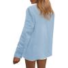 imagePRETTYGARDEN Blazers for Women Business Casual Outfits 2025 Fall Fashion Open Front Long Sleeve Suit Jackets Work BlazerLight Blue