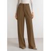 imagePRETTYGARDEN Womens Wide Leg Dress Pants 2025 Business Casual Flowy Work Palazzo Pants High Waisted Slacks TrousersBrown