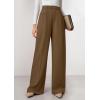imagePRETTYGARDEN Womens Wide Leg Dress Pants 2025 Business Casual Flowy Work Palazzo Pants High Waisted Slacks TrousersBrown
