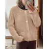 imagePRETTYGARDEN Cardigan Sweaters for Women 2025 Trendy Oversized Knit Chunky Button Cardigans Fall Winter Outfits with PocketsKhaki