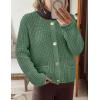 imagePRETTYGARDEN Cardigan Sweaters for Women 2025 Trendy Oversized Knit Chunky Button Cardigans Fall Winter Outfits with PocketsSage Green