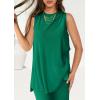 imagePRETTYGARDEN Womens 2 Piece Lounge Set 2025 Summer Casual Loose Tank Top Wide Leg Pants Matching Travel Outfits TracksuitGrass Green