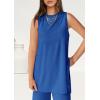 imagePRETTYGARDEN Womens 2 Piece Lounge Set 2025 Summer Casual Loose Tank Top Wide Leg Pants Matching Travel Outfits TracksuitRoyal Blue