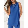 imagePRETTYGARDEN Womens 2 Piece Lounge Set 2025 Summer Casual Loose Tank Top Wide Leg Pants Matching Travel Outfits TracksuitRoyal Blue