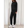 imagePRETTYGARDEN Womens 2 Piece Lounge Sets Fall Clothes Hoodies Sweatshirt Joggers Sweatpants Sweatsuits 2025 Airport OutfitsBlack