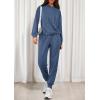 imagePRETTYGARDEN Womens 2 Piece Lounge Sets Fall Clothes Hoodies Sweatshirt Joggers Sweatpants Sweatsuits 2025 Airport OutfitsBlue