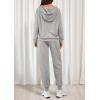 imagePRETTYGARDEN Womens 2 Piece Lounge Sets Fall Clothes Hoodies Sweatshirt Joggers Sweatpants Sweatsuits 2025 Airport OutfitsGrey