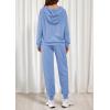 imagePRETTYGARDEN Womens 2 Piece Lounge Sets Fall Clothes Hoodies Sweatshirt Joggers Sweatpants Sweatsuits 2025 Airport OutfitsLight Blue