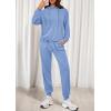 imagePRETTYGARDEN Womens 2 Piece Lounge Sets Fall Clothes Hoodies Sweatshirt Joggers Sweatpants Sweatsuits 2025 Airport OutfitsLight Blue