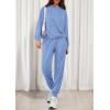 imagePRETTYGARDEN Womens 2 Piece Lounge Sets Fall Clothes Hoodies Sweatshirt Joggers Sweatpants Sweatsuits 2025 Airport OutfitsLight Blue