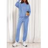 imagePRETTYGARDEN Womens 2 Piece Lounge Sets Fall Clothes Hoodies Sweatshirt Joggers Sweatpants Sweatsuits 2025 Airport OutfitsLight Blue