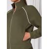 imagePRETTYGARDEN Womens 2 Piece Outfits Sweatsuits 2025 Fall Full Zip Sweatshirts Workout Pants Matching Lounge Sets TracksuitsArmy Green