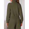 imagePRETTYGARDEN Womens 2 Piece Outfits Sweatsuits 2025 Fall Full Zip Sweatshirts Workout Pants Matching Lounge Sets TracksuitsArmy Green