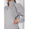 imagePRETTYGARDEN Womens 2 Piece Outfits Sweatsuits 2025 Fall Full Zip Sweatshirts Workout Pants Matching Lounge Sets TracksuitsGrey