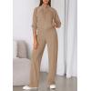imagePRETTYGARDEN Womens 2 Piece Outfits Sweatsuits 2025 Fall Full Zip Sweatshirts Workout Pants Matching Lounge Sets TracksuitsKhaki