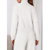 imagePRETTYGARDEN Womens 2 Piece Outfits Sweatsuits 2025 Fall Full Zip Sweatshirts Workout Pants Matching Lounge Sets TracksuitsWhite