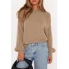 imagePRETTYGARDEN Womens Sweaters Fall Fashion 2025 Crew Neck Cable Knit Casual Loose Chunky Tunic Sweater Winter ClothingKhaki