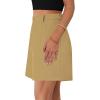 imagePRETTYGARDEN Shorts for Women Dressy 2025 Summer Elastic High Waisted Wide Leg Business Casual Work Shorts with PocketsBrown Yellow