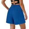 imagePRETTYGARDEN Shorts for Women Dressy 2025 Summer Elastic High Waisted Wide Leg Business Casual Work Shorts with PocketsRoyal Blue