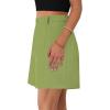 imagePRETTYGARDEN Shorts for Women Dressy 2025 Summer Elastic High Waisted Wide Leg Business Casual Work Shorts with PocketsTender Green