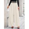 imagePRETTYGARDEN Womens Fall Wide Leg Trousers 2025 High Elastic Waist Loose Pleated Long Flowy Palazzo Work Pants with PocketsBeige