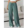 imagePRETTYGARDEN Womens Palazzo Pants Summer Fashion 2026 High Waisted Wide Leg Drawstring Flowy Beach Trousers with PocketsBlue Green