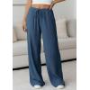 imagePRETTYGARDEN Womens Palazzo Pants Summer Fashion 2026 High Waisted Wide Leg Drawstring Flowy Beach Trousers with PocketsDark Blue