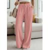 imagePRETTYGARDEN Womens Palazzo Pants Summer Fashion 2026 High Waisted Wide Leg Drawstring Flowy Beach Trousers with PocketsPink