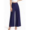 imagePRETTYGARDEN Womens Spring Wide Leg Palazzo Pants 2026 Trendy Loose Button High Waist Pleated Work Business Casual TrousersNavy Blue