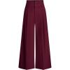 imagePRETTYGARDEN Womens Spring Wide Leg Palazzo Pants 2026 Trendy Loose Button High Waist Pleated Work Business Casual TrousersWine Red