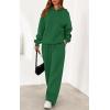 imagePRETTYGARDEN Womens 2 Piece Outfits Fall Sweatsuits Oversized Hoodies Wide Leg Sweatpants Tracksuits Lounge Matching SetsGreen