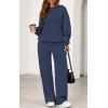 imagePRETTYGARDEN Womens 2 Piece Outfits Fall Sweatsuits Oversized Hoodies Wide Leg Sweatpants Tracksuits Lounge Matching SetsGrey Blue