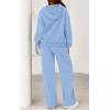 imagePRETTYGARDEN Womens 2 Piece Outfits Fall Sweatsuits Oversized Hoodies Wide Leg Sweatpants Tracksuits Lounge Matching SetsLight Blue