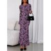 imagePRETTYGARDEN Womens Floral Bodycon Maxi Dress 2025 Fall Elegant Mesh Long Sleeve Formal Wedding Guest Cocktail DressesPurple