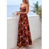 imagePRETTYGARDEN Womens Floral Maxi Dress Summer Outfits 2026 Spaghetti Strap Flowy Long Sundress Beach Vacation Boho DressesBrown Floral