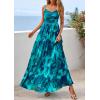 imagePRETTYGARDEN Womens Floral Maxi Dress Summer Outfits 2026 Spaghetti Strap Flowy Long Sundress Beach Vacation Boho DressesLake Blue Floral