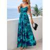 imagePRETTYGARDEN Womens Floral Maxi Dress Summer Outfits 2026 Spaghetti Strap Flowy Long Sundress Beach Vacation Boho DressesLake Blue Floral