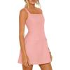 imagePRETTYGARDEN Womens Summer Sleeveless Mini Dress Square Neck A Line Short Cocktail Party Dresses Trendy 2026 Spring ClothesPink