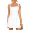 imagePRETTYGARDEN Womens Summer Sleeveless Mini Dress Square Neck A Line Short Cocktail Party Dresses Trendy 2026 Spring ClothesWhite