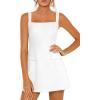 imagePRETTYGARDEN Womens Summer Sleeveless Mini Dress Square Neck A Line Short Cocktail Party Dresses Trendy 2026 Spring ClothesWhite