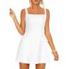 imagePRETTYGARDEN Womens Summer Sleeveless Mini Dress Square Neck A Line Short Cocktail Party Dresses Trendy 2026 Spring ClothesWhite