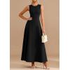 imagePRETTYGARDEN Womens Summer Tank Maxi Dress 2026 Spring Sleeveless Swing A Line Long Flowy Elegant Cocktail Dresses PocketsBlack