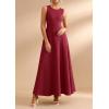 imagePRETTYGARDEN Womens Summer Tank Maxi Dress 2026 Spring Sleeveless Swing A Line Long Flowy Elegant Cocktail Dresses PocketsBurgundy