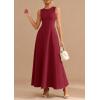imagePRETTYGARDEN Womens Summer Tank Maxi Dress 2026 Spring Sleeveless Swing A Line Long Flowy Elegant Cocktail Dresses PocketsBurgundy