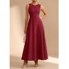 imagePRETTYGARDEN Womens Summer Tank Maxi Dress 2026 Spring Sleeveless Swing A Line Long Flowy Elegant Cocktail Dresses PocketsBurgundy
