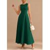imagePRETTYGARDEN Womens Summer Tank Maxi Dress 2026 Spring Sleeveless Swing A Line Long Flowy Elegant Cocktail Dresses PocketsDark Green