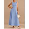 imagePRETTYGARDEN Womens Summer Tank Maxi Dress 2026 Spring Sleeveless Swing A Line Long Flowy Elegant Cocktail Dresses PocketsLight Blue